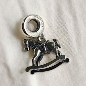 Silver Rocking Horse Charm